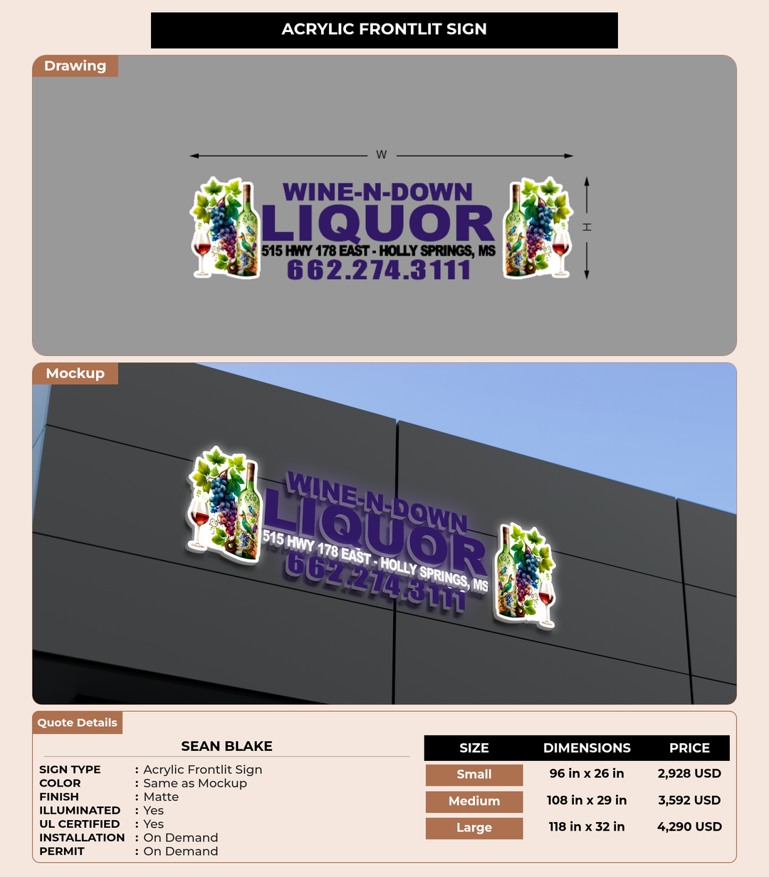 CUSTOM MOCKUP SIGN FOR Sean Blake