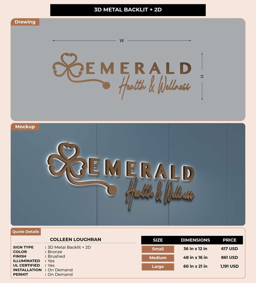 CUSTOM MOCKUP SIGN FOR Colleen Loughran