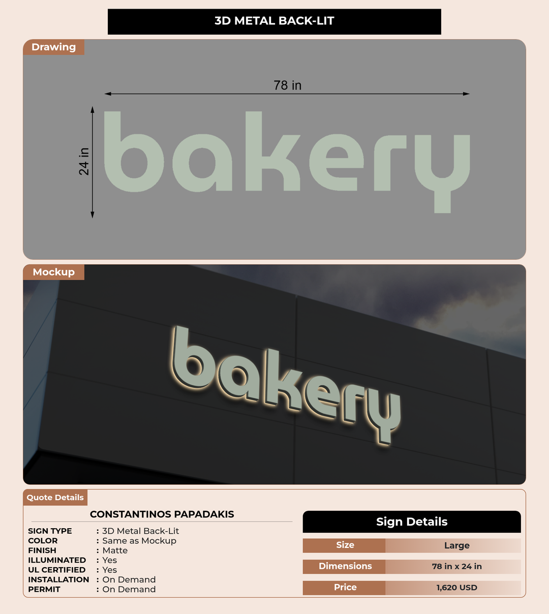 CUSTOM MOCKUP SIGN FOR Constantinos Papadakis
