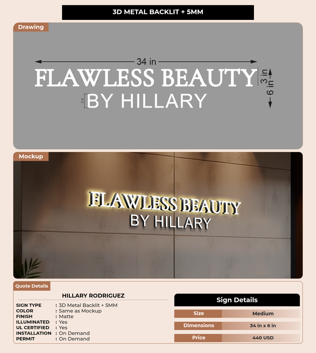 CUSTOM MOCKUP SIGN FOR Hillary Rodriguez
