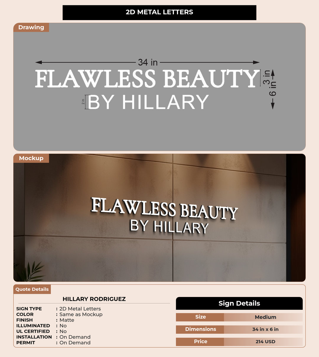 CUSTOM MOCKUP SIGN FOR Hillary Rodriguez