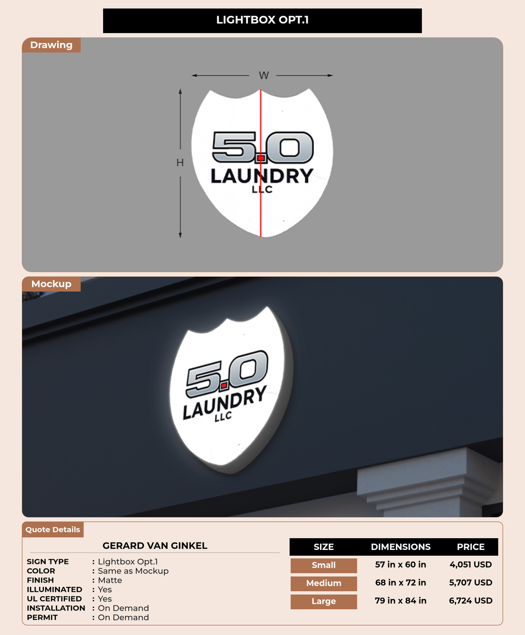 CUSTOM MOCKUP SIGN FOR Gerard Van Ginkel