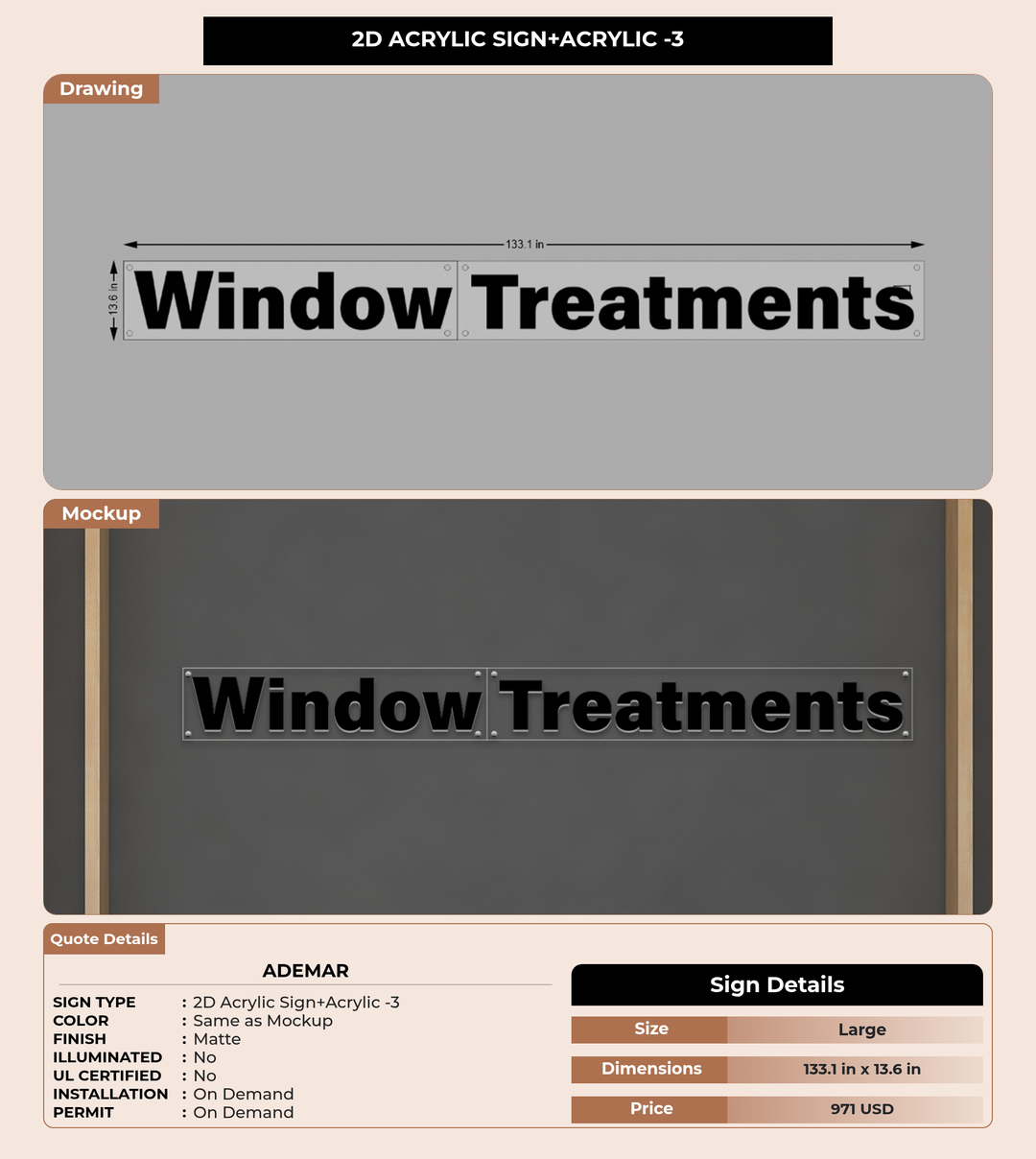 CUSTOM MOCKUP SIGN FOR Ademar