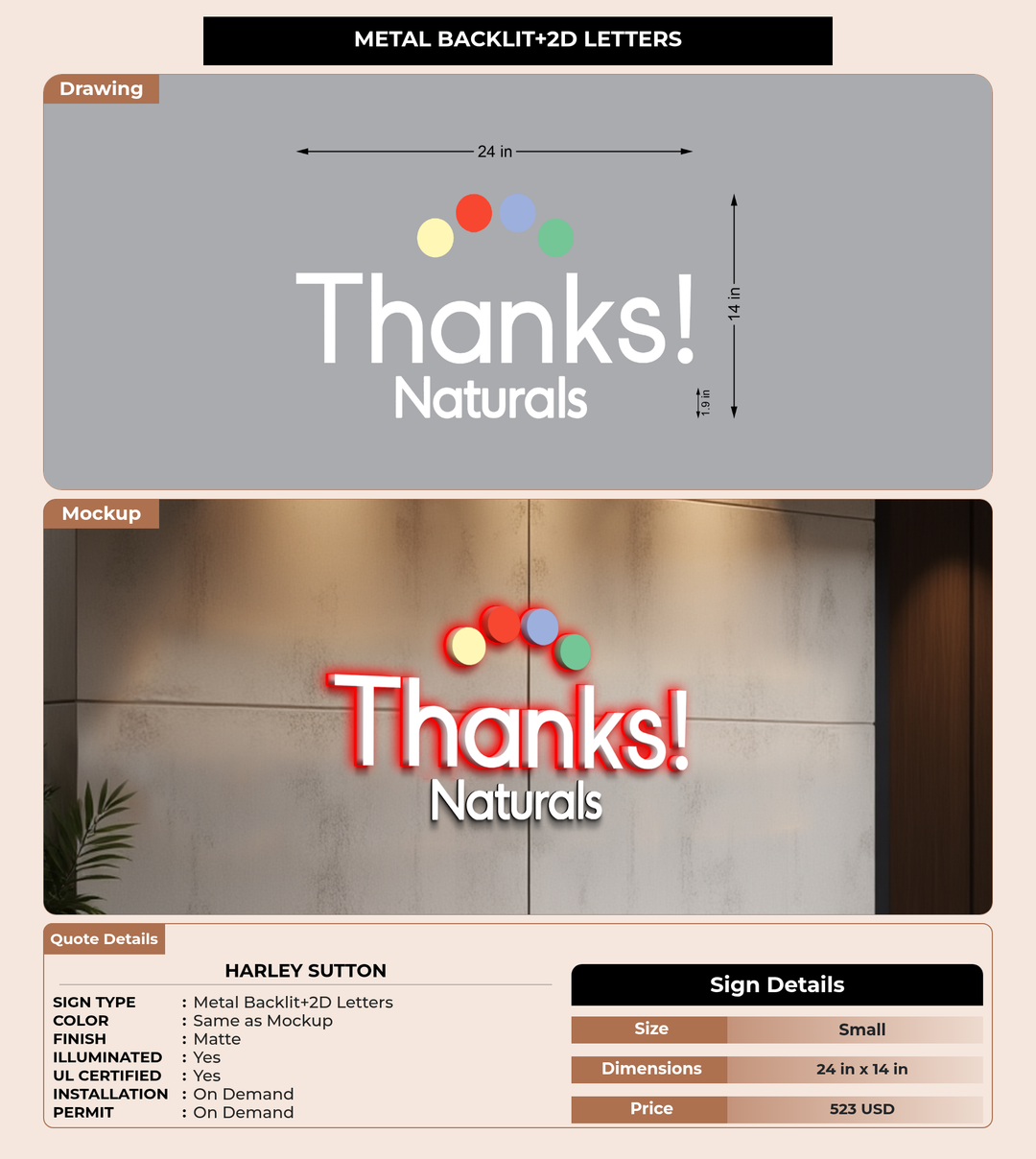 CUSTOM MOCKUP SIGN FOR Harley Sutton