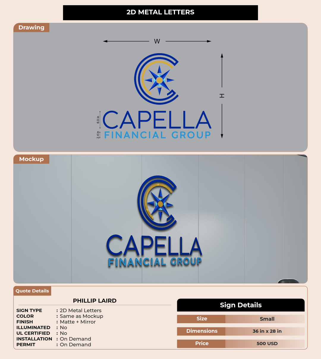 CUSTOM MOCKUP SIGN FOR Phillip Laird