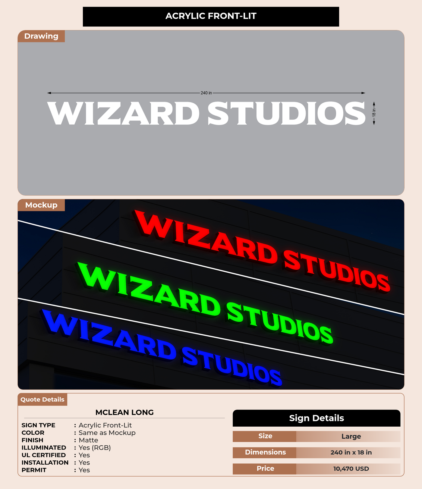 CUSTOM MOCKUP SIGN FOR Mclean long