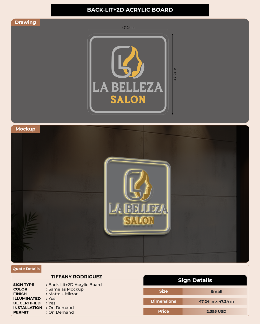 CUSTOM MOCKUP SIGN FOR Tiffany Rodriguez