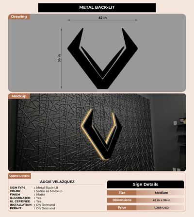 CUSTOM MOCKUP SIGN FOR Augie Velazquez
