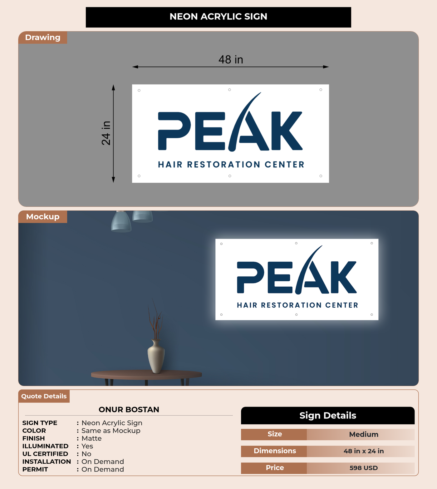 CUSTOM MOCKUP SIGN FOR Onur bostan