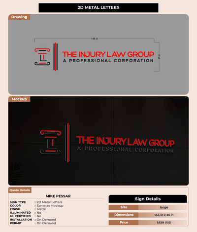 CUSTOM MOCKUP SIGN FOR MIKE PESSAR