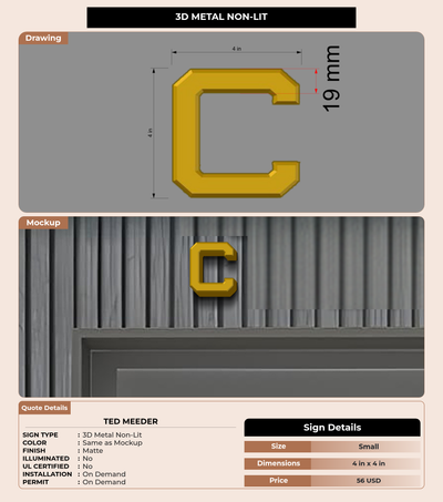 CUSTOM MOCKUP SIGN FOR Ted Meeder