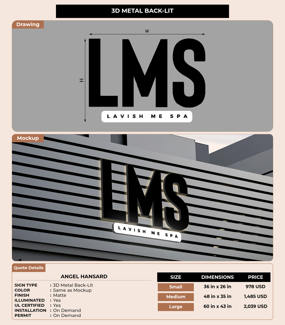 CUSTOM MOCKUP SIGN FOR Angel Hansard