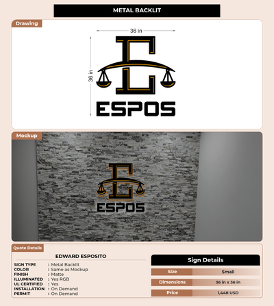 CUSTOM MOCKUP SIGN FOR Edward Esposito