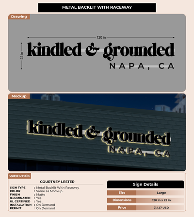 CUSTOM MOCKUP SIGN FOR Courtney Lester