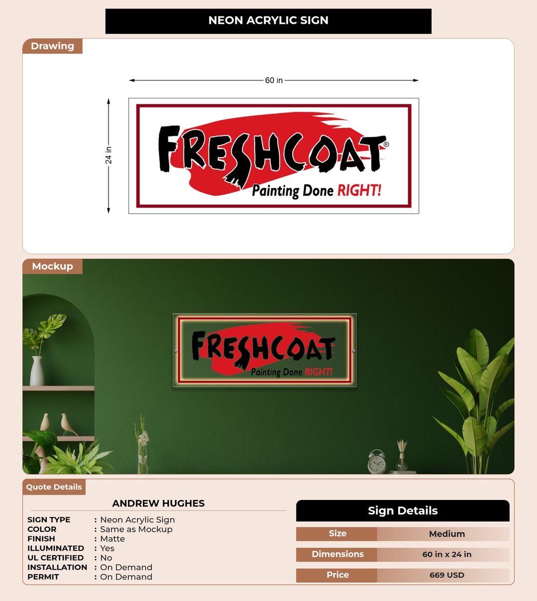 CUSTOM MOCKUP SIGN FOR Andrew Hughes