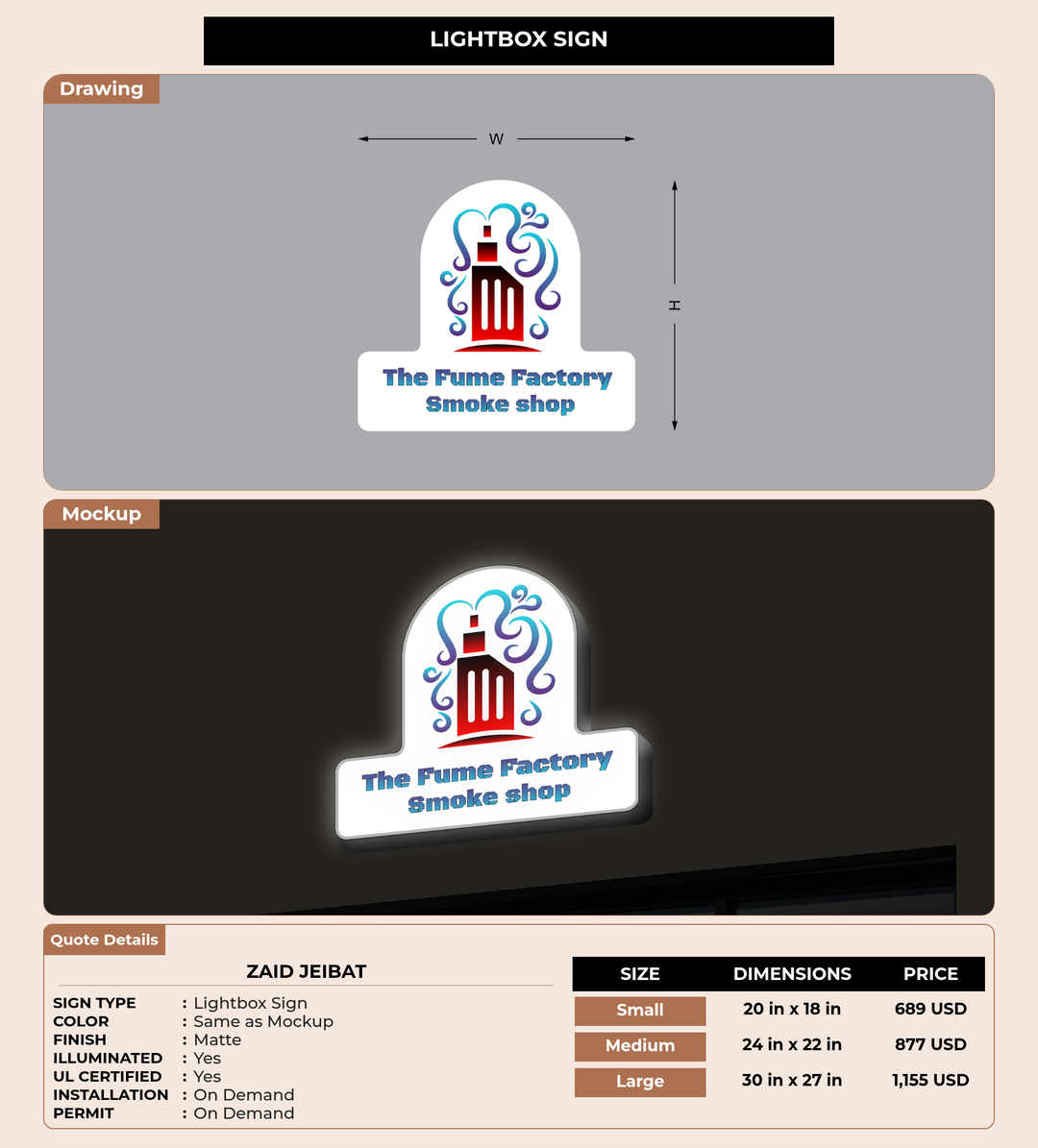 CUSTOM MOCKUP SIGN FOR Zaid Jeibat