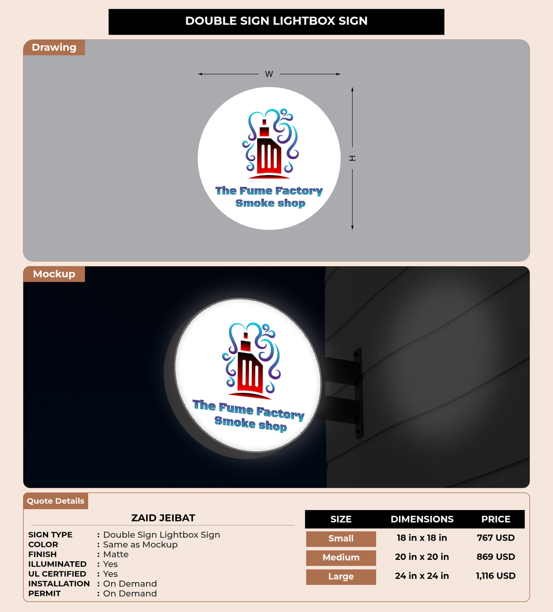 CUSTOM MOCKUP SIGN FOR Zaid Jeibat