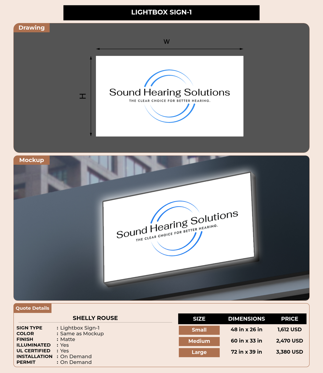 CUSTOM MOCKUP SIGN FOR Shelly Rouse