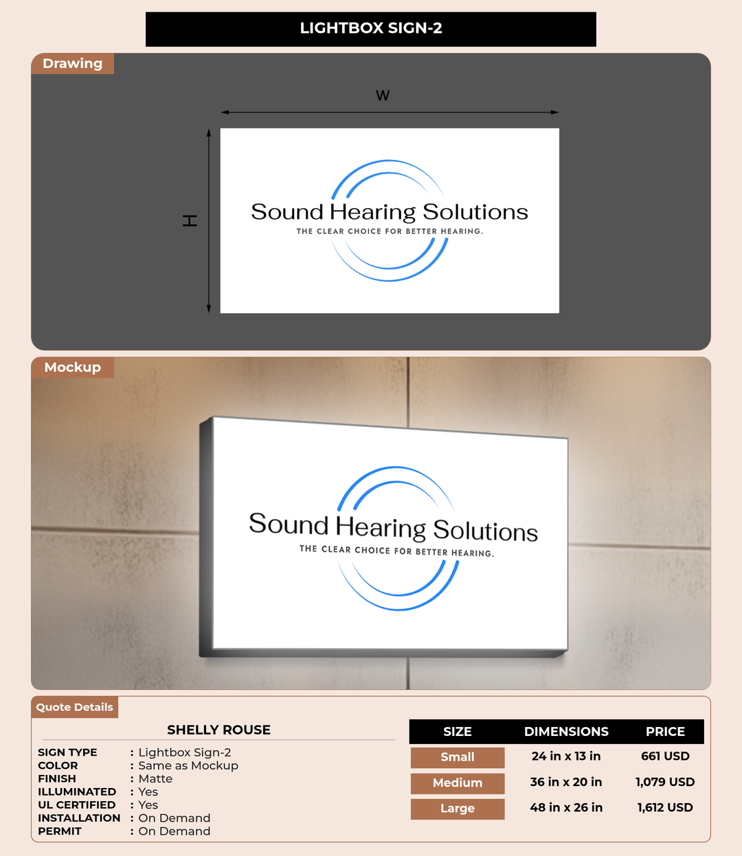 CUSTOM MOCKUP SIGN FOR Shelly Rouse