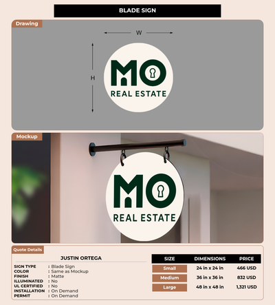 CUSTOM MOCKUP SIGN FOR Justin Ortega