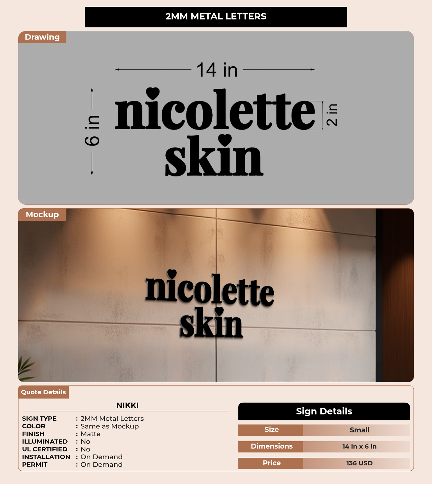 CUSTOM MOCKUP SIGN FOR nikki