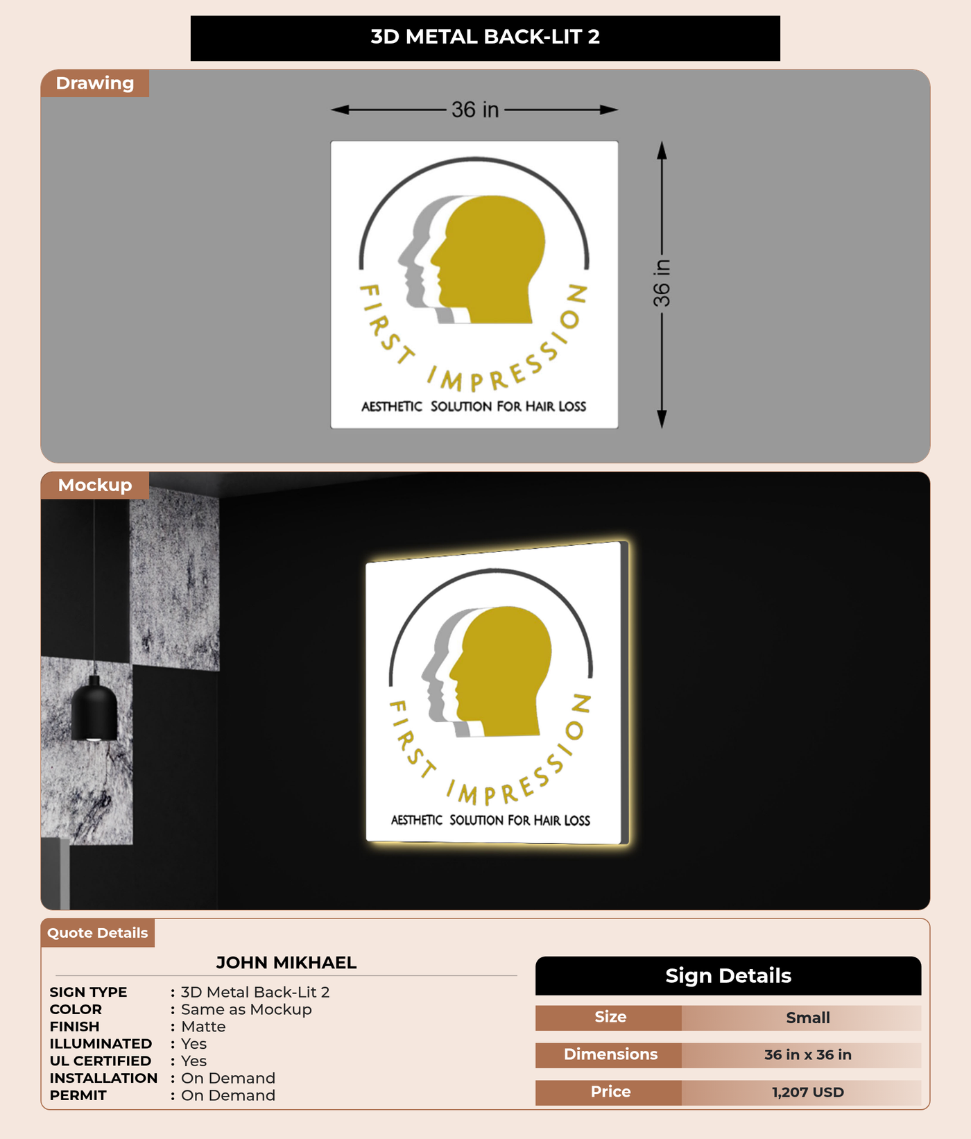 CUSTOM MOCKUP SIGN FOR John Mikhael