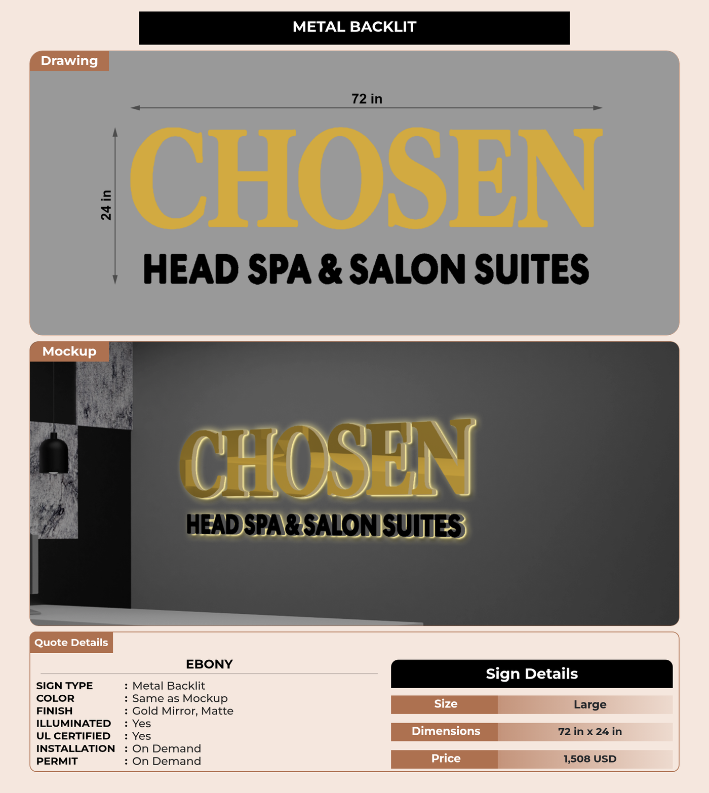 CUSTOM MOCKUP SIGN FOR Ebony