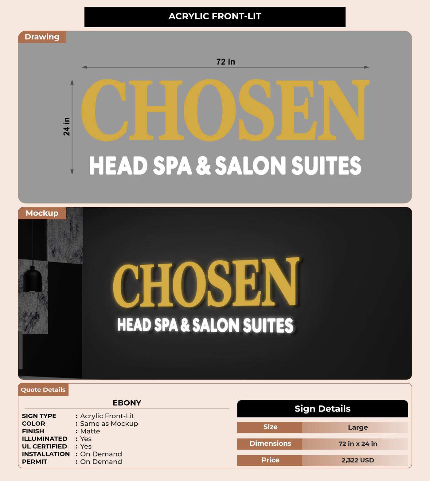 CUSTOM MOCKUP SIGN FOR Ebony