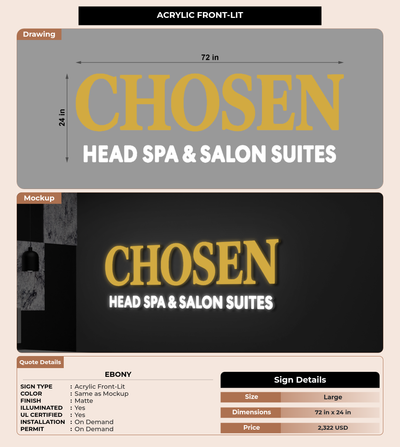 CUSTOM MOCKUP SIGN FOR Ebony