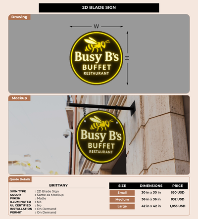 CUSTOM MOCKUP SIGN FOR Brittany