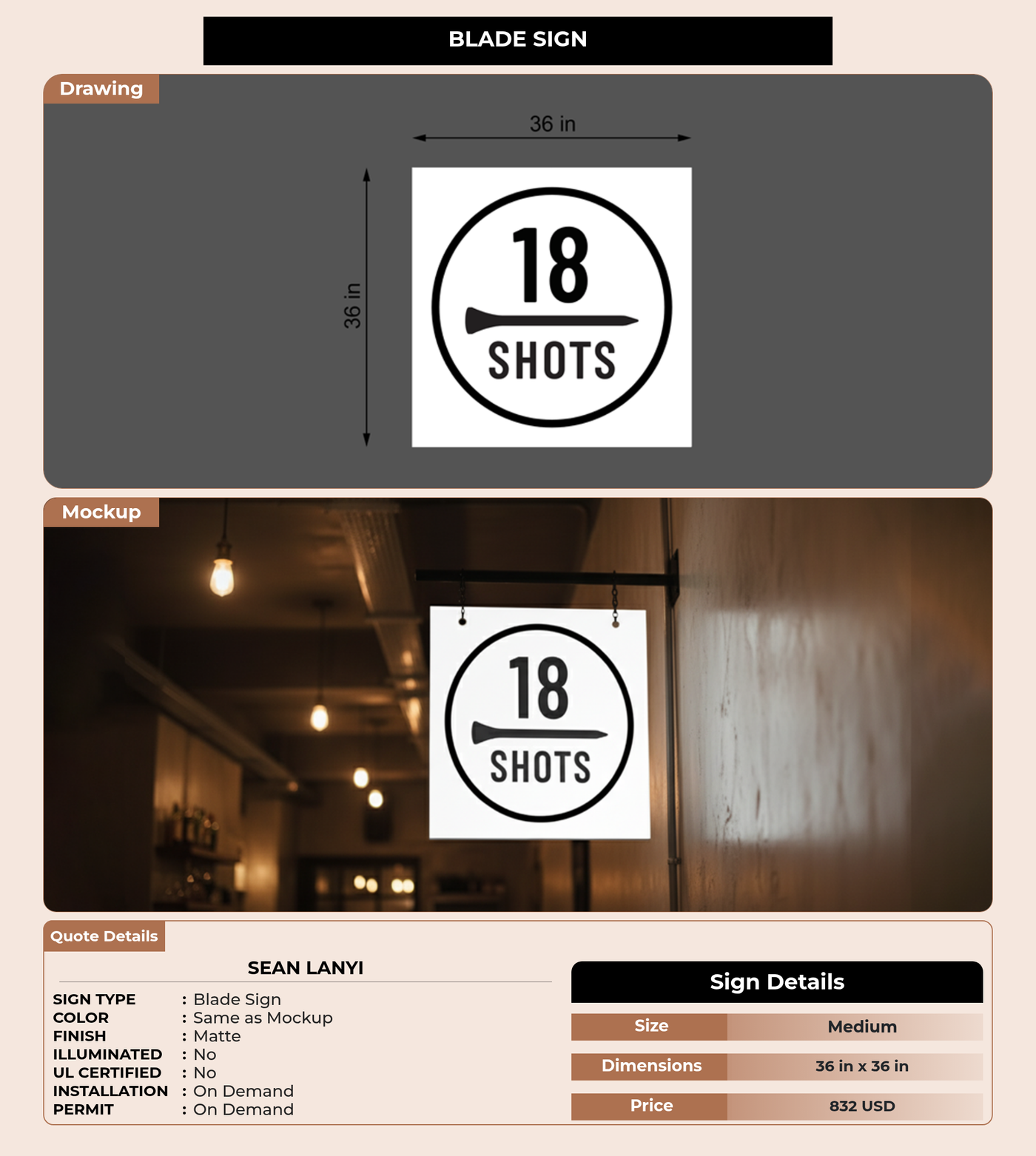 CUSTOM MOCKUP SIGN FOR SEAN LANYI