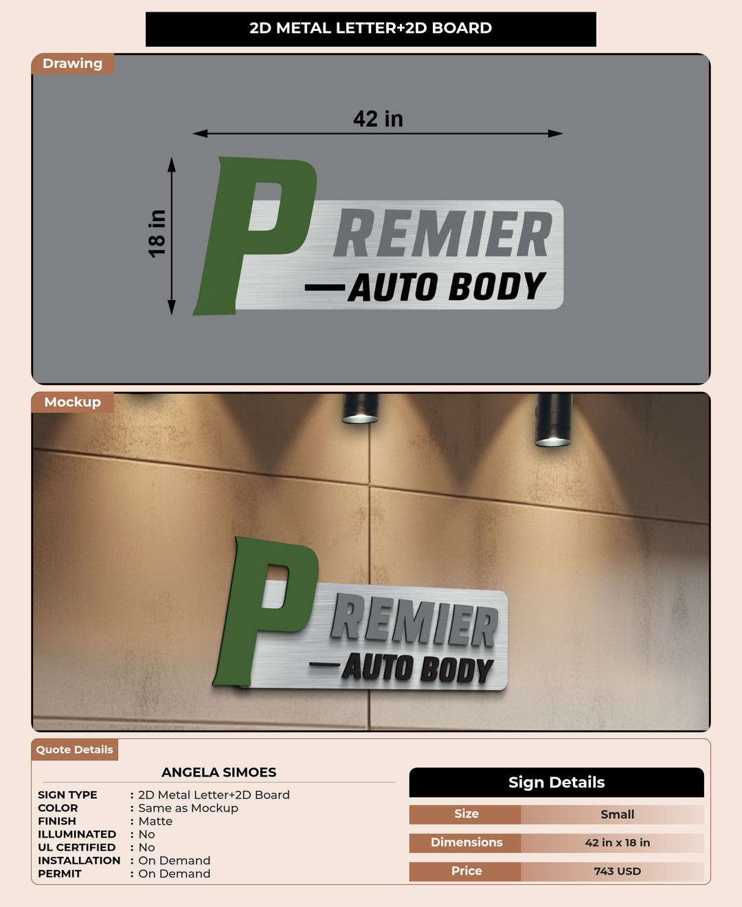 CUSTOM MOCKUP SIGN FOR angela Simoes