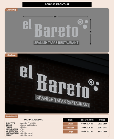 CUSTOM MOCKUP SIGN FOR MARIA calabuig