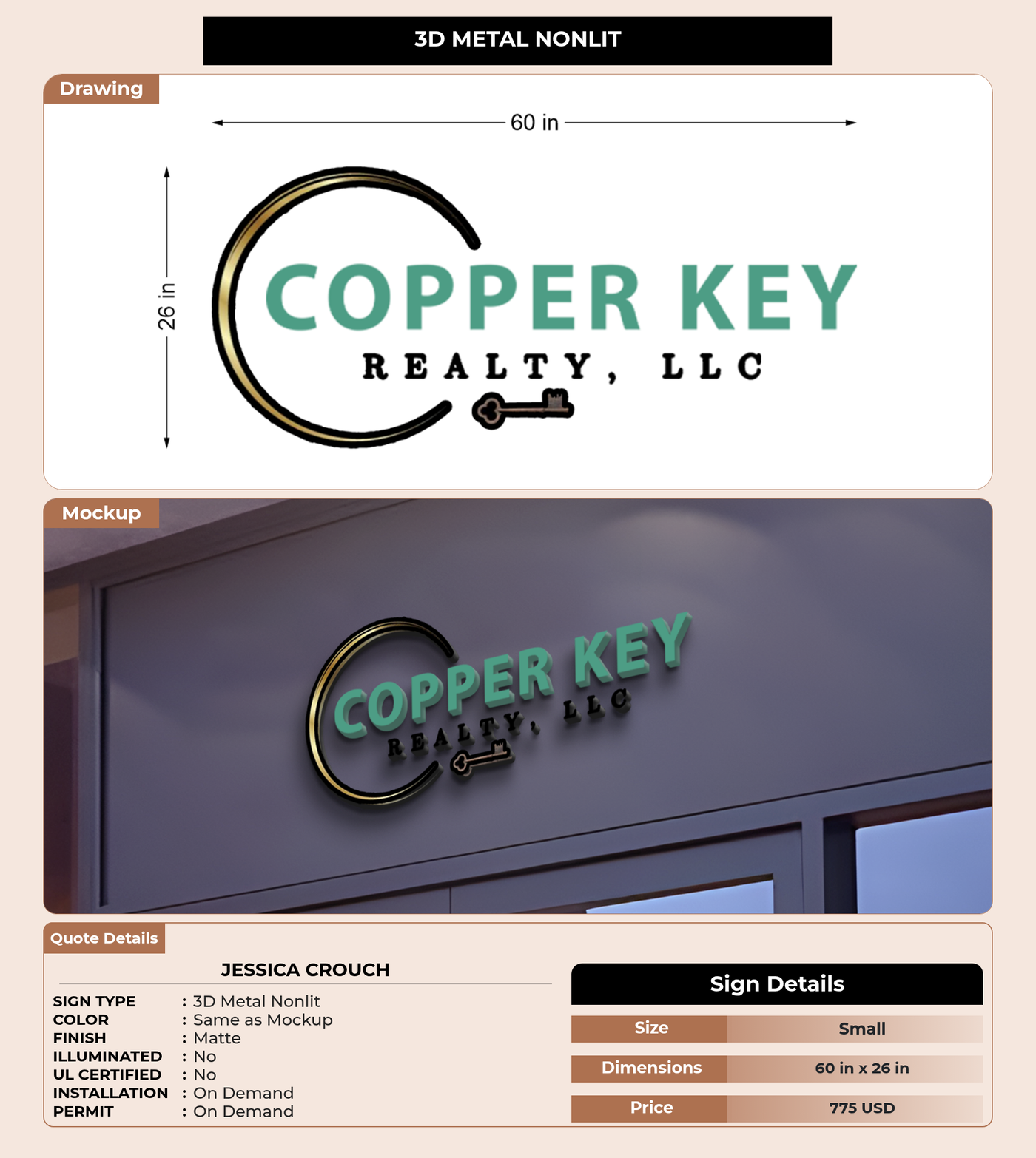 CUSTOM MOCKUP SIGN FOR Jessica Crouch