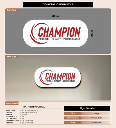 CUSTOM MOCKUP SIGN FOR Kathryn Poudyal