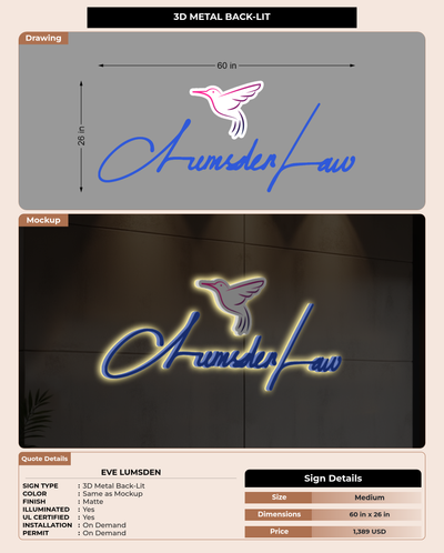 CUSTOM MOCKUP SIGN FOR Eve Lumsden