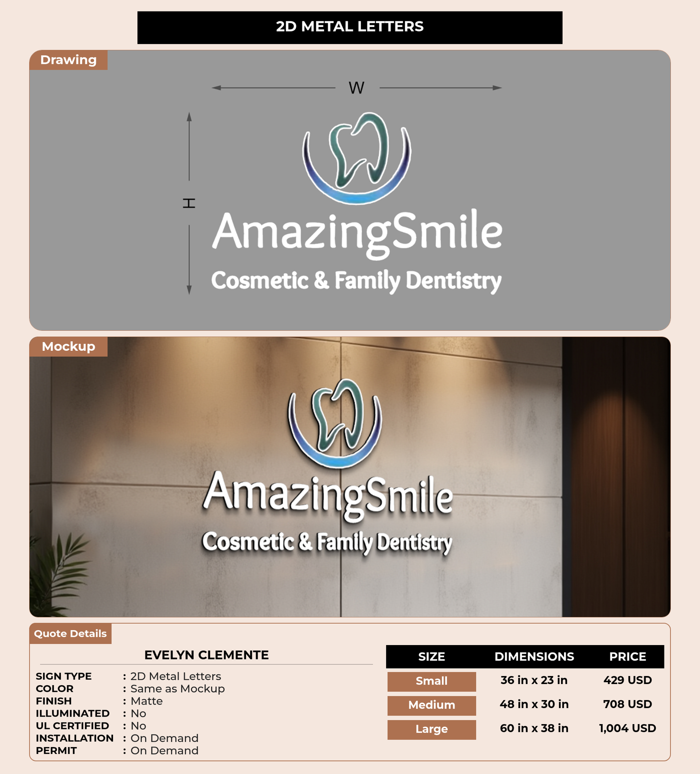 CUSTOM MOCKUP SIGN FOR Evelyn Clemente