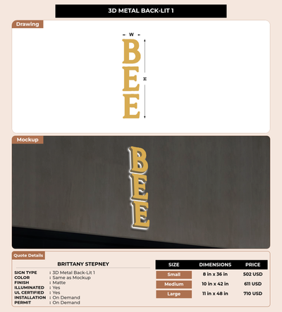 CUSTOM MOCKUP SIGN FOR Brittany Stepney