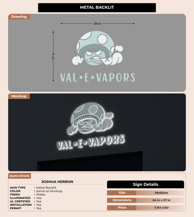 CUSTOM MOCKUP SIGN FOR Joshua Herron