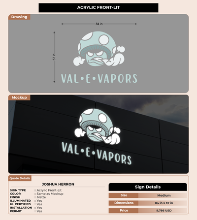 CUSTOM MOCKUP SIGN FOR Joshua Herron