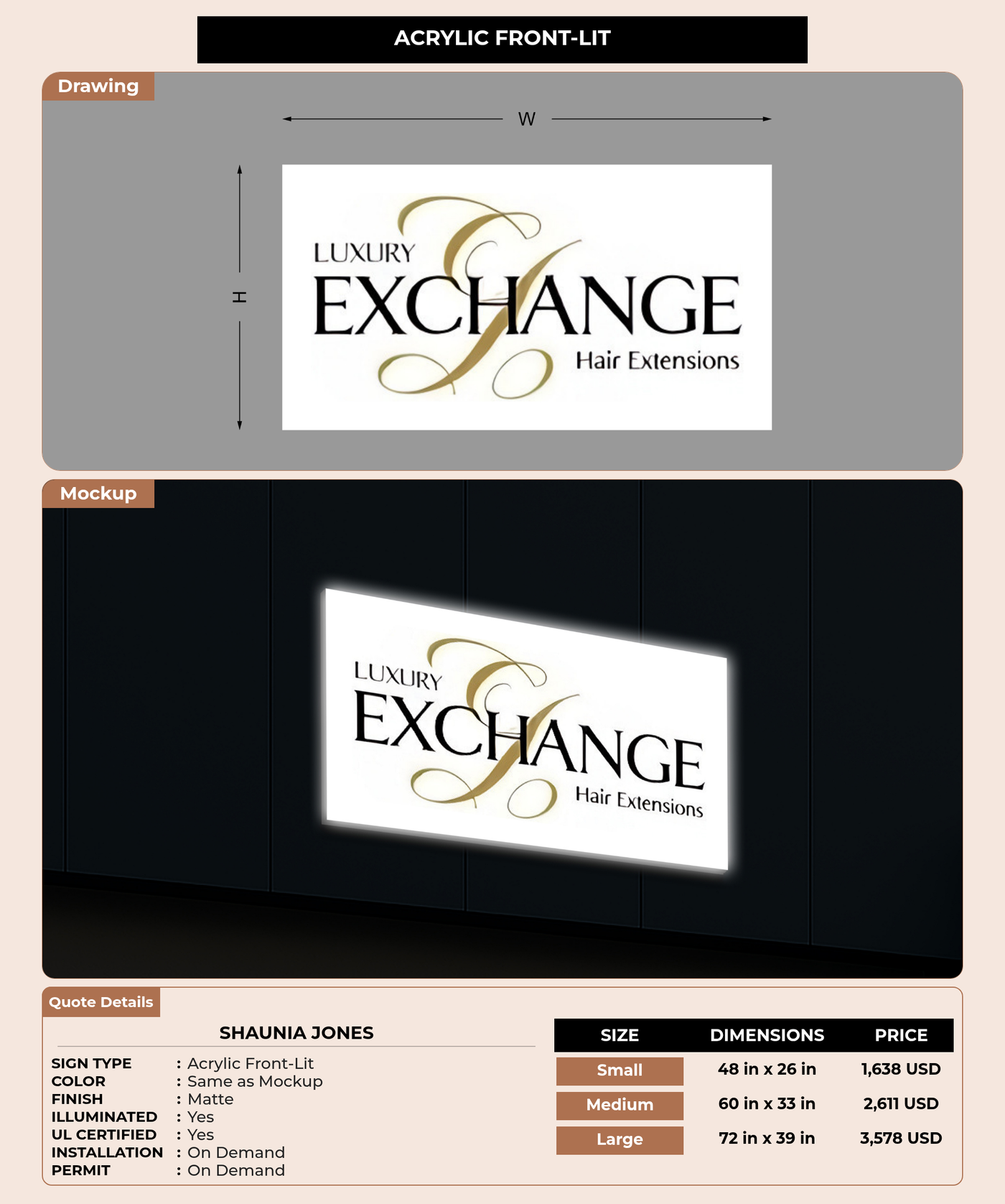 CUSTOM MOCKUP SIGN FOR Shaunia jones