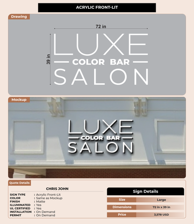 CUSTOM MOCKUP SIGN FOR Chris John