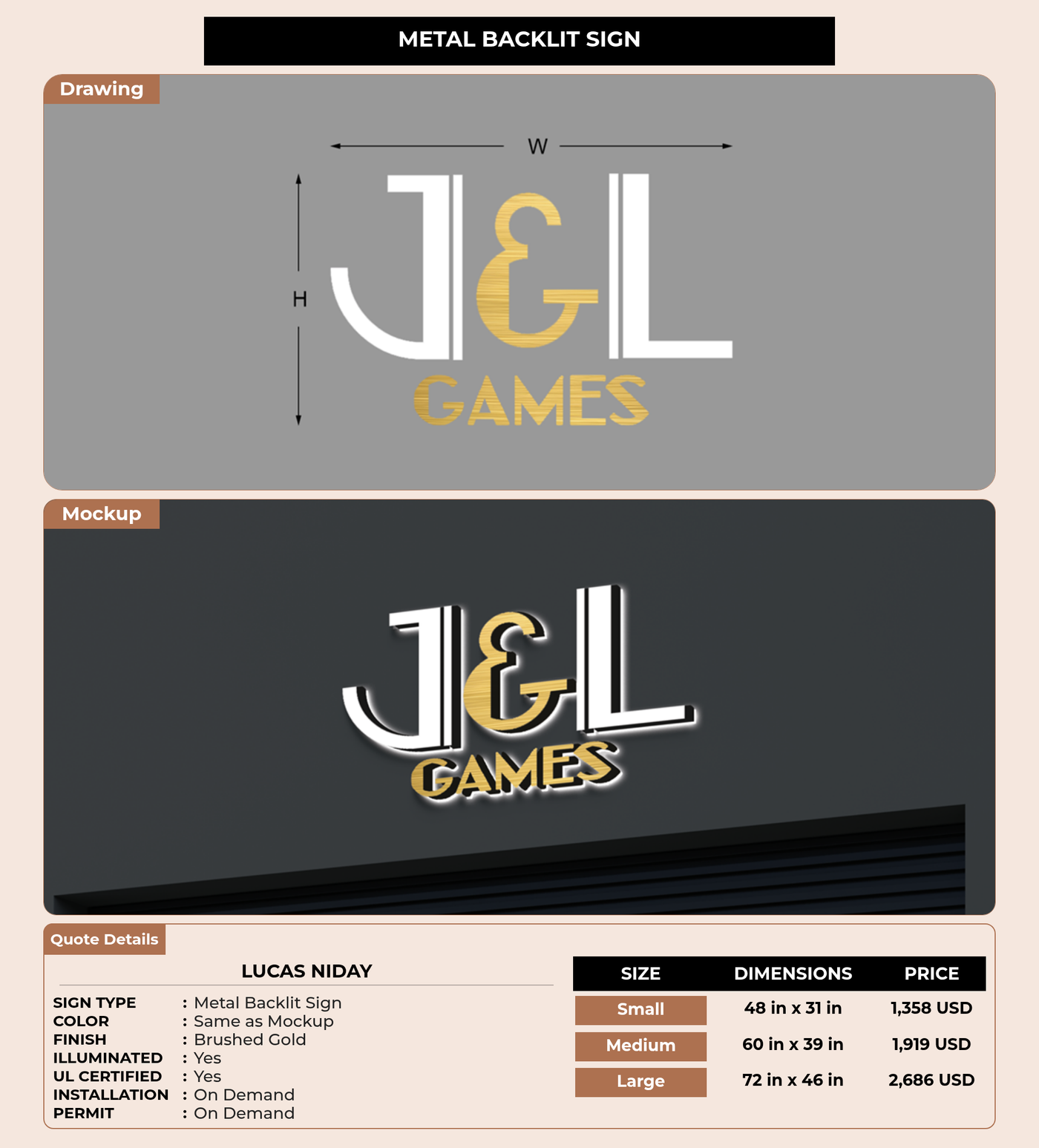 CUSTOM MOCKUP SIGN FOR Lucas Niday