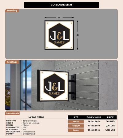 CUSTOM MOCKUP SIGN FOR Lucas Niday