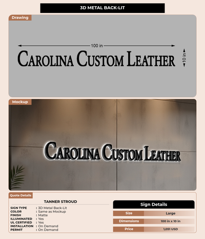 CUSTOM MOCKUP SIGN FOR Tanner Stroud