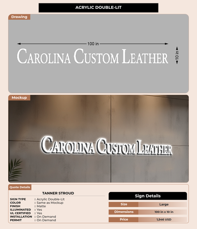 CUSTOM MOCKUP SIGN FOR Tanner Stroud