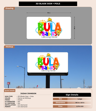 CUSTOM MOCKUP SIGN FOR Judah Johnson