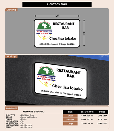 CUSTOM MOCKUP SIGN FOR Memoire Budimbu