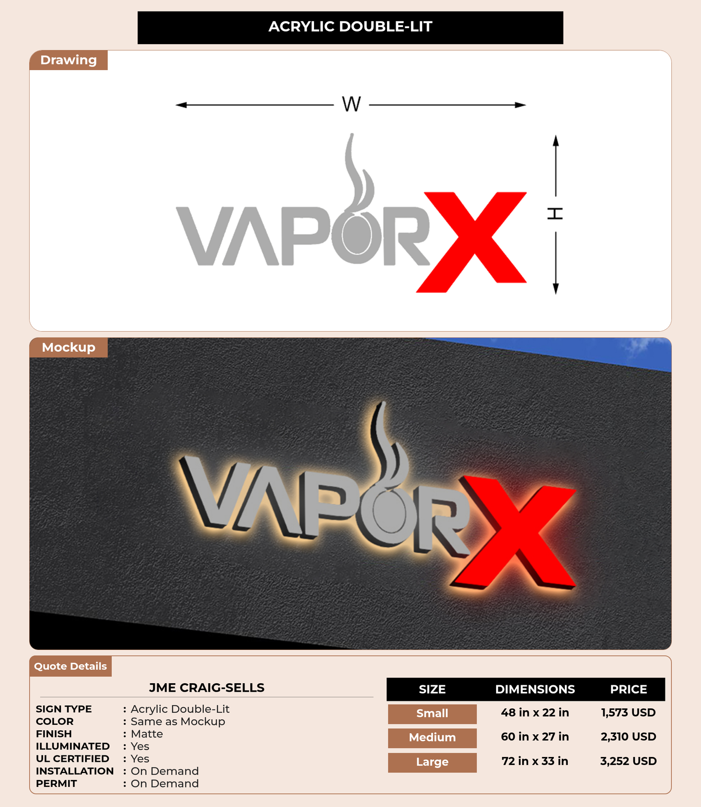 CUSTOM MOCKUP SIGN FOR Jme Craig-Sells