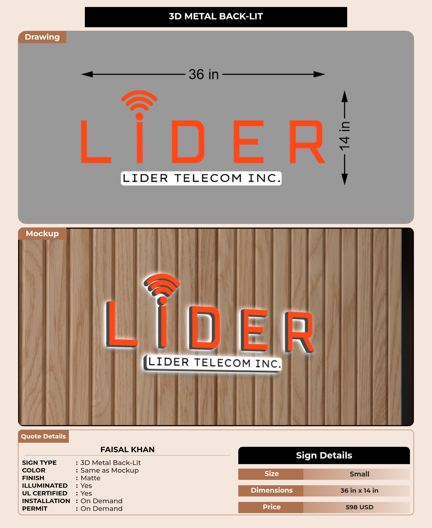 CUSTOM MOCKUP SIGN FOR Faisal Khan